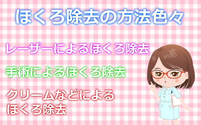 ほくろ除去方法
